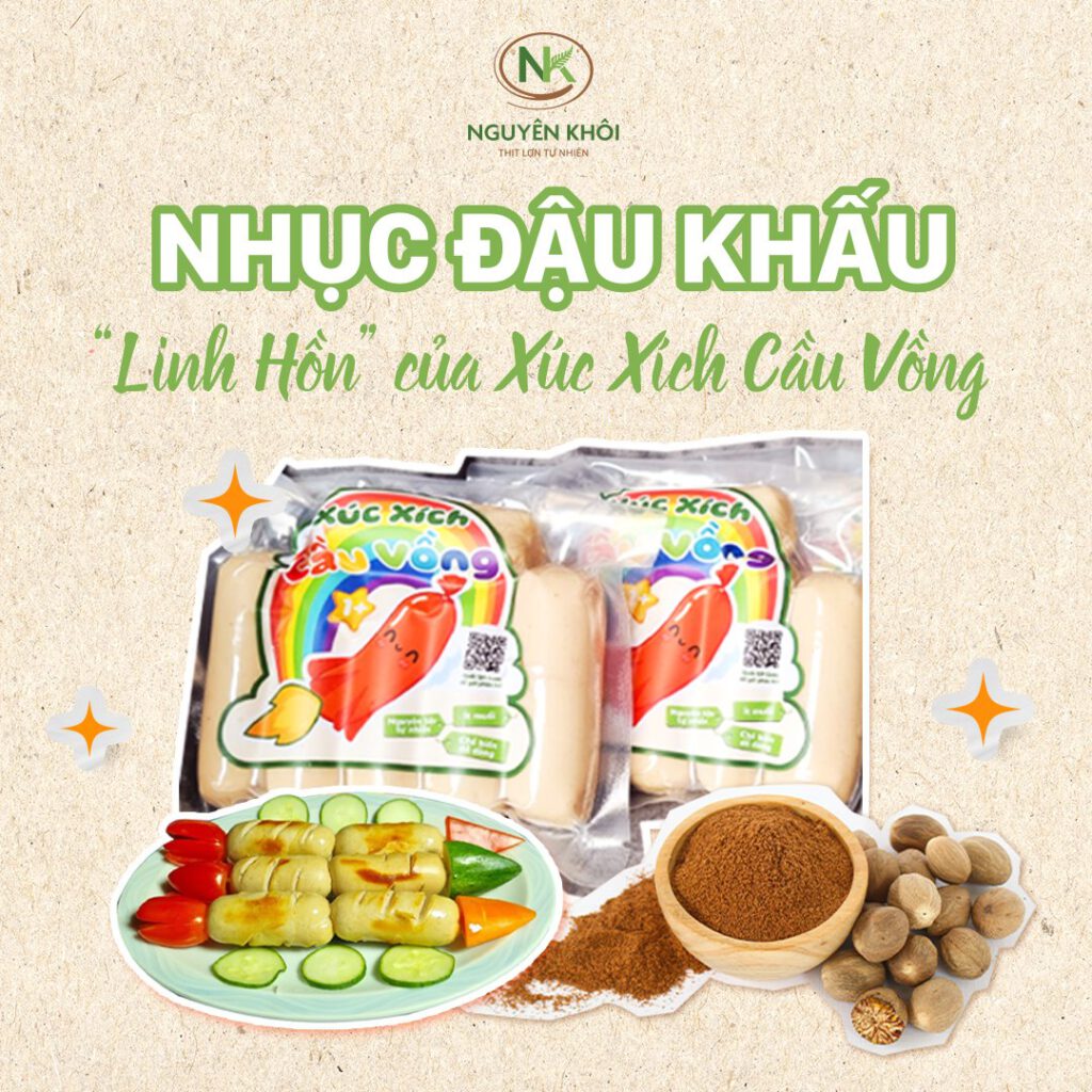 xúc xích cầu vồng nguyên khôi