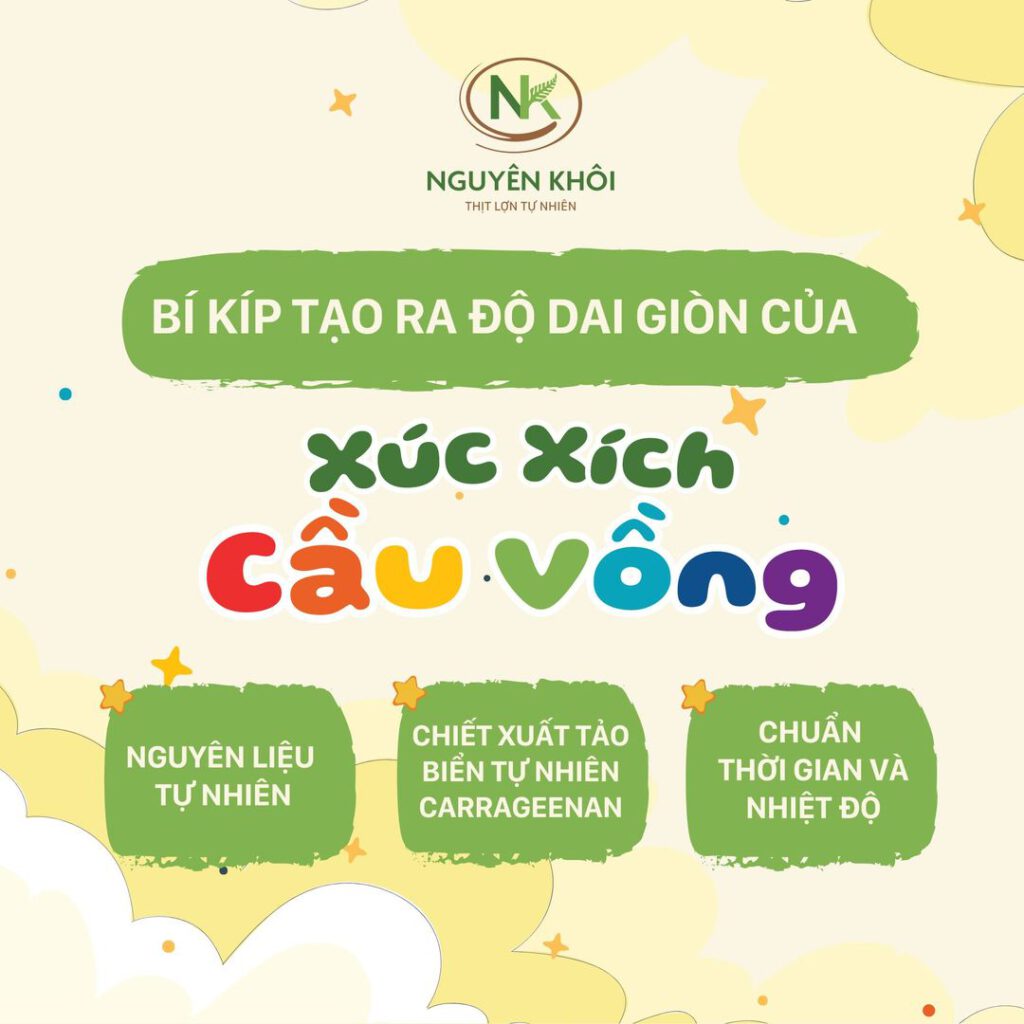 xúc xích cầu vồng nguyên khôi