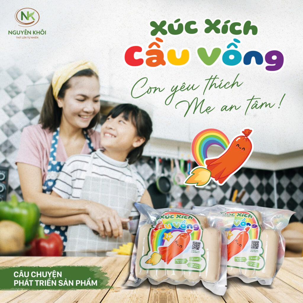 xúc xích cầu vồng Nguyên Khôi